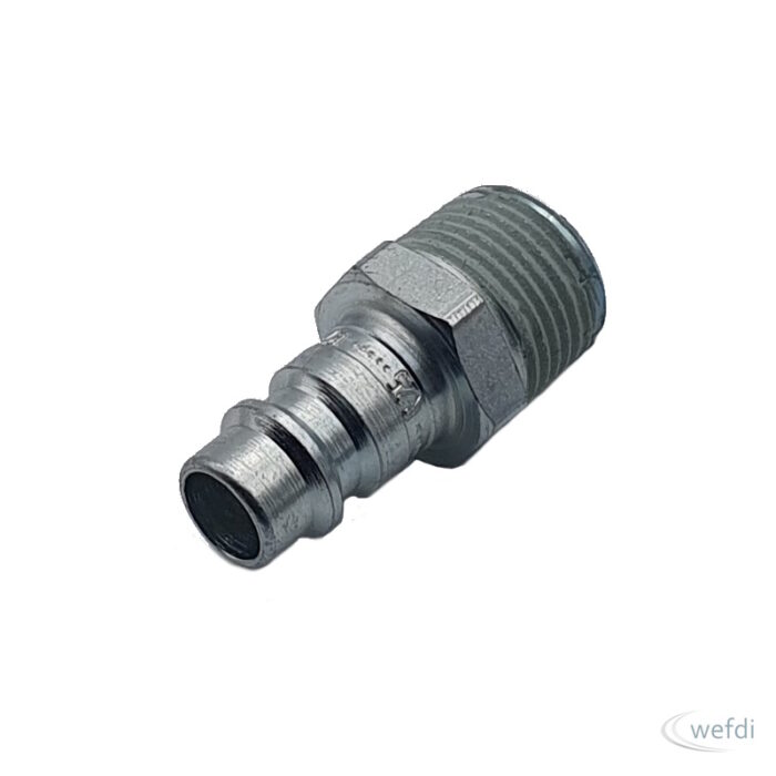 Stecknippel 3/8" Aussen- gewinde Stahl, verzinkt – Bild 1