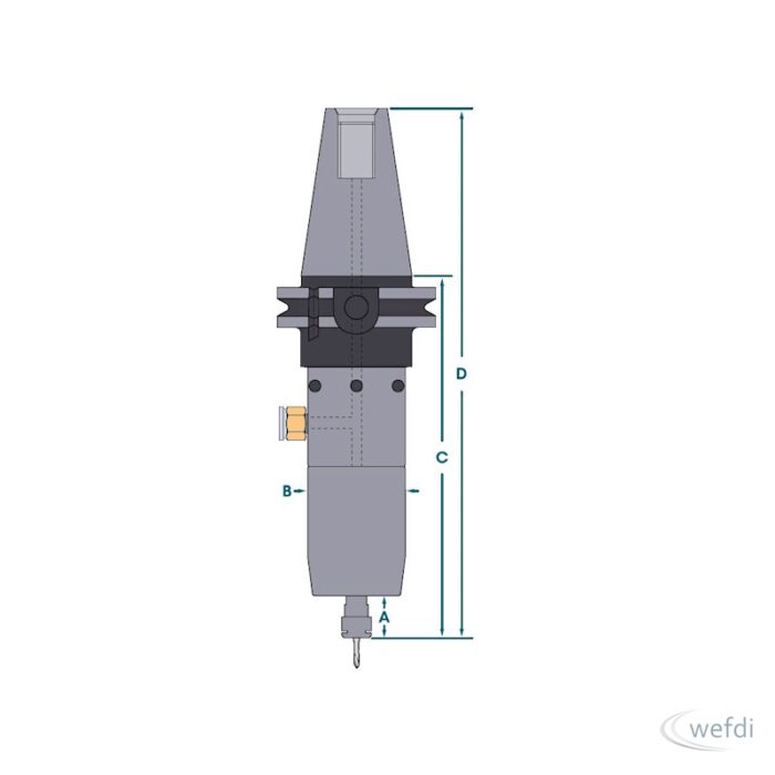 Druckluft-CNC-Spindel Modell 602SK40 – Bild 2