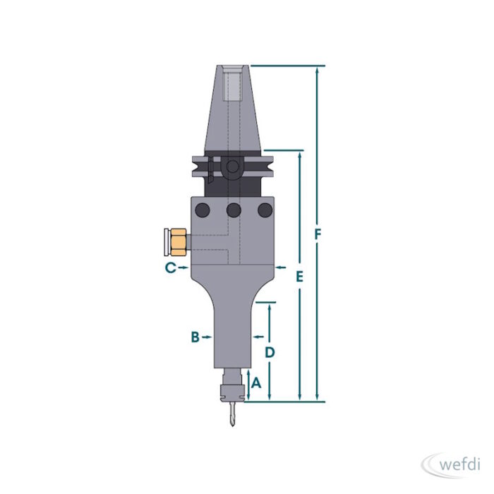Druckluft-CNC-Spindel Modell 625LSK30 (50mm) – Bild 2
