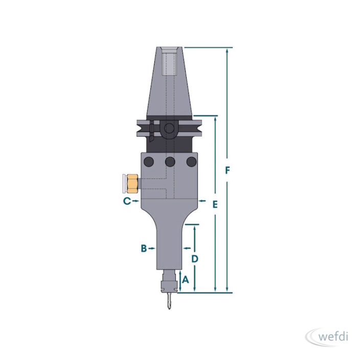 Druckluft-CNC-Spindel Modell 625LSK40 (50mm) – Bild 2
