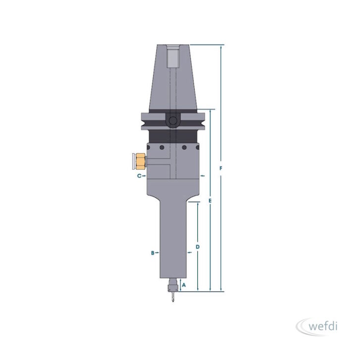 Druckluft-CNC-Spindel Modell 650LBT50 (100mm) – Bild 2