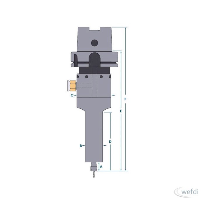 Druckluft-CNC-Spindel Modell 650LHSK-A100 (100mm) – Bild 2